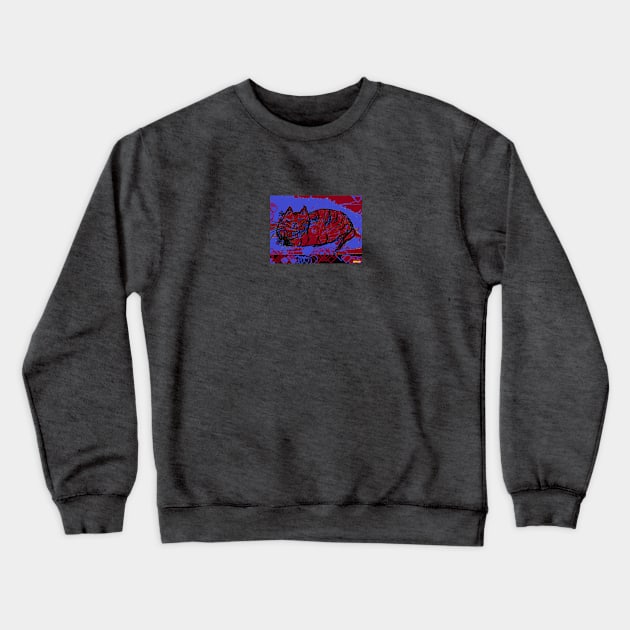 Lovecat Red and Blue. Crewneck Sweatshirt by sunandlion17